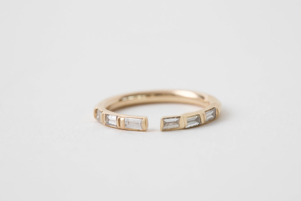 Open Baguette Diamond Ring