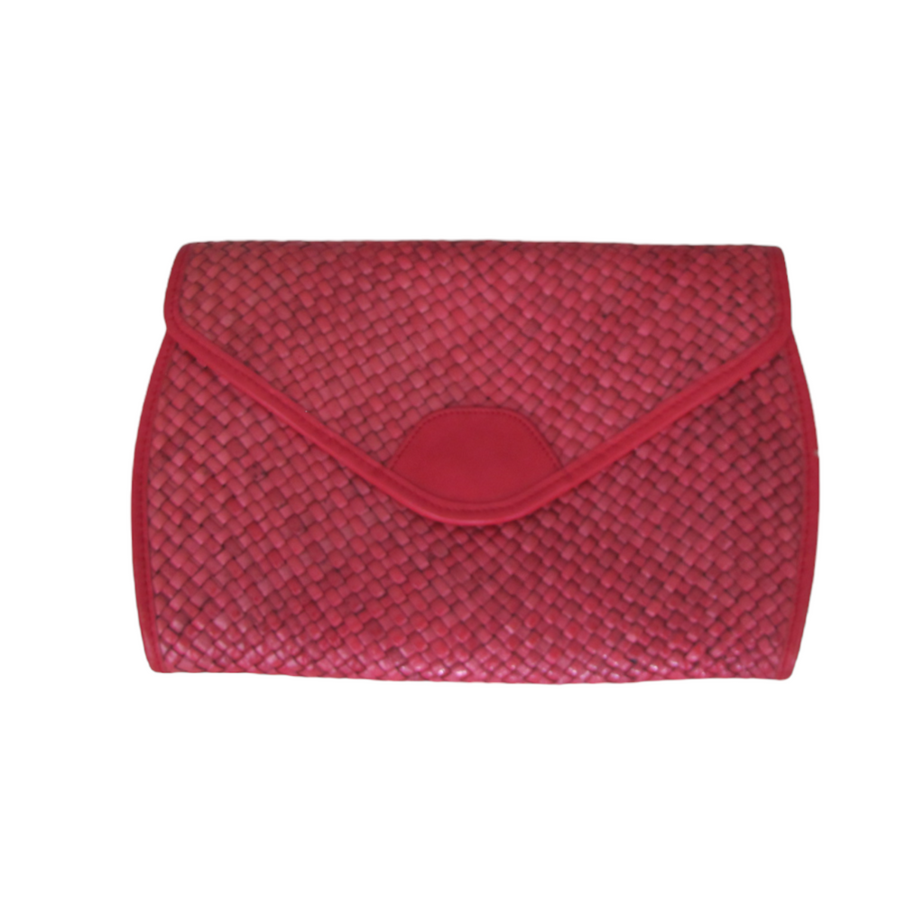Vintage Red Wicker Bag